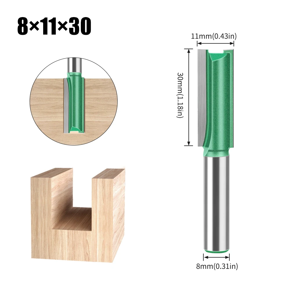 3mm-20mm Durchmesser 8mm Schaft Gerade Bit Wolfram Hartmetall Einzigen Doppel Flöte Router Bit Holz fräser Für Holz Werkzeug