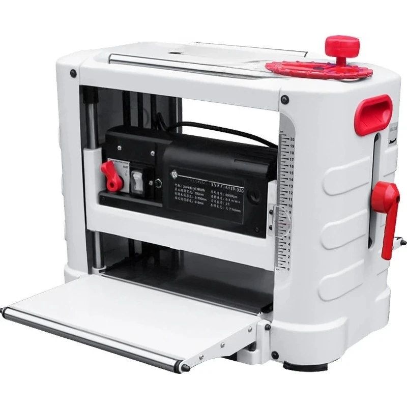 Woodworking planer, high and low speed two-speed feeding single-sided table planer with bracket