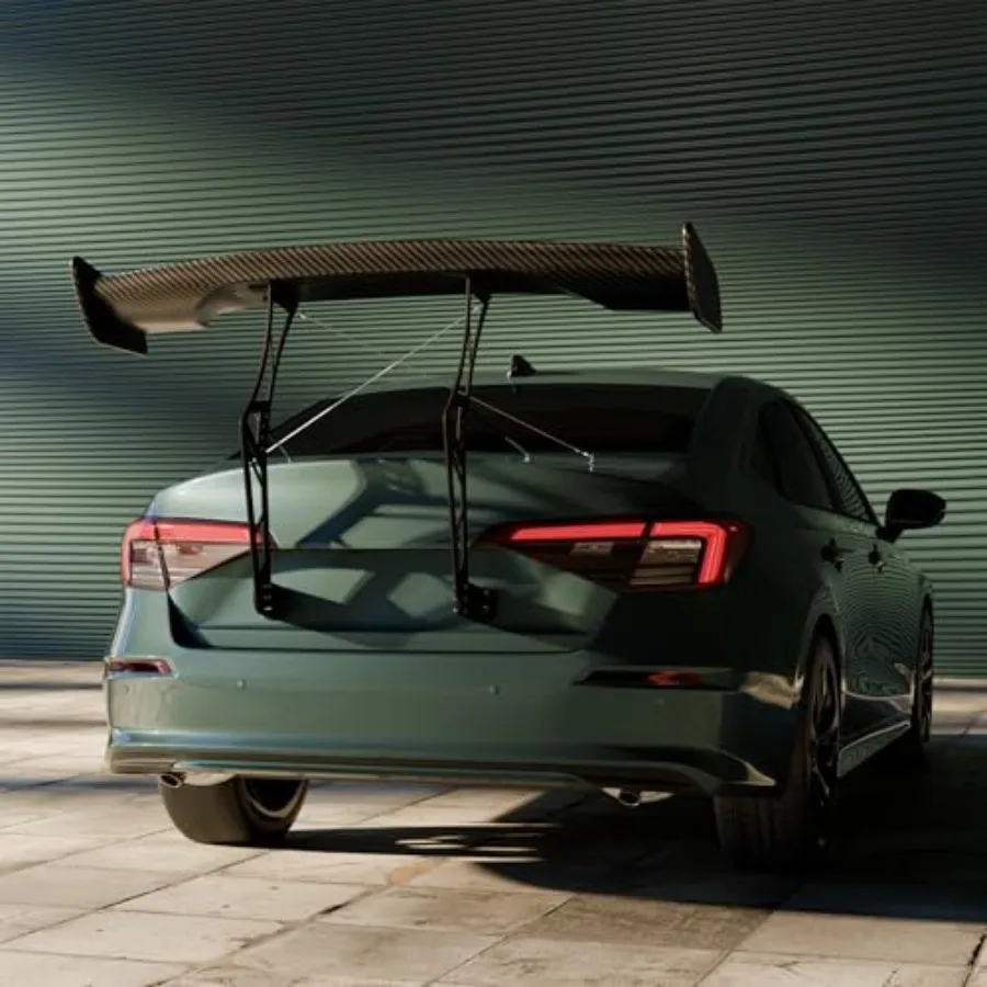 

Universal 55inch GT Racing Spoiler Chassis Mount Wing ABS Adjustable GT Spoiler Metal Support Brackets DeckLid Lip Accessories