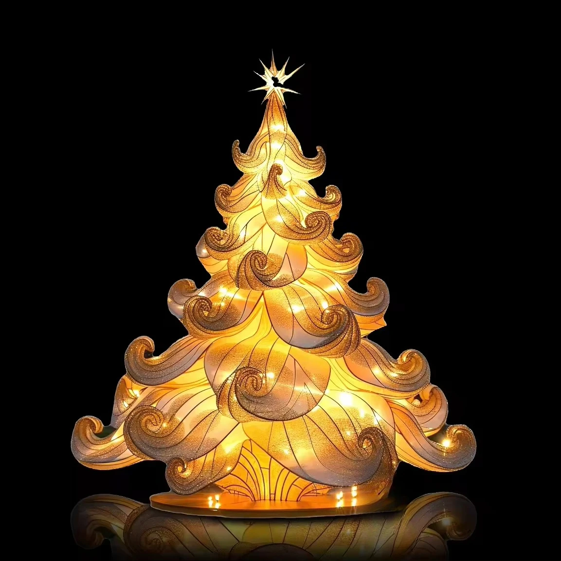 Christmas decoration supplies background Christmas tree lights outdoor Christmas tree decoration
