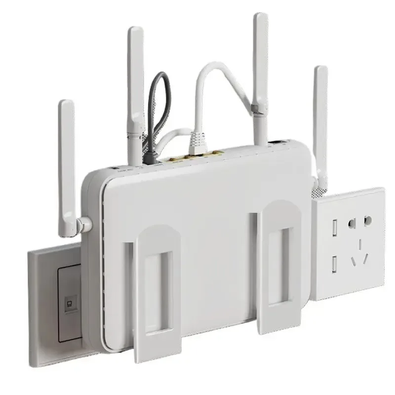 An der Wand montierter Router-Set-Top-Box-Organizer mit verstellbarer Halterung, Mehrzweck-Kabelmanagement-Regal für die Aufbewahrung von WLAN-Geräten – Detail 7