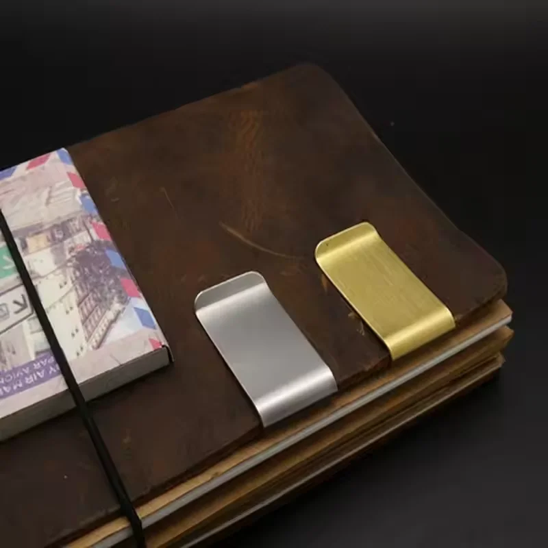 Vintage Solid Brass Money Clip Wallet Thickness Metal Men Cash Bill Clamp Holder ID Credit Card Folder For Male Mini Purse