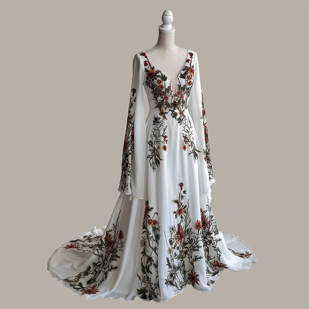 

3D Lace Elegant Party Dresses Women's Evening Dress Fall Photoshoot Outfits​ Romantic Lady Photoshoot Dress​ Photography Dresses
