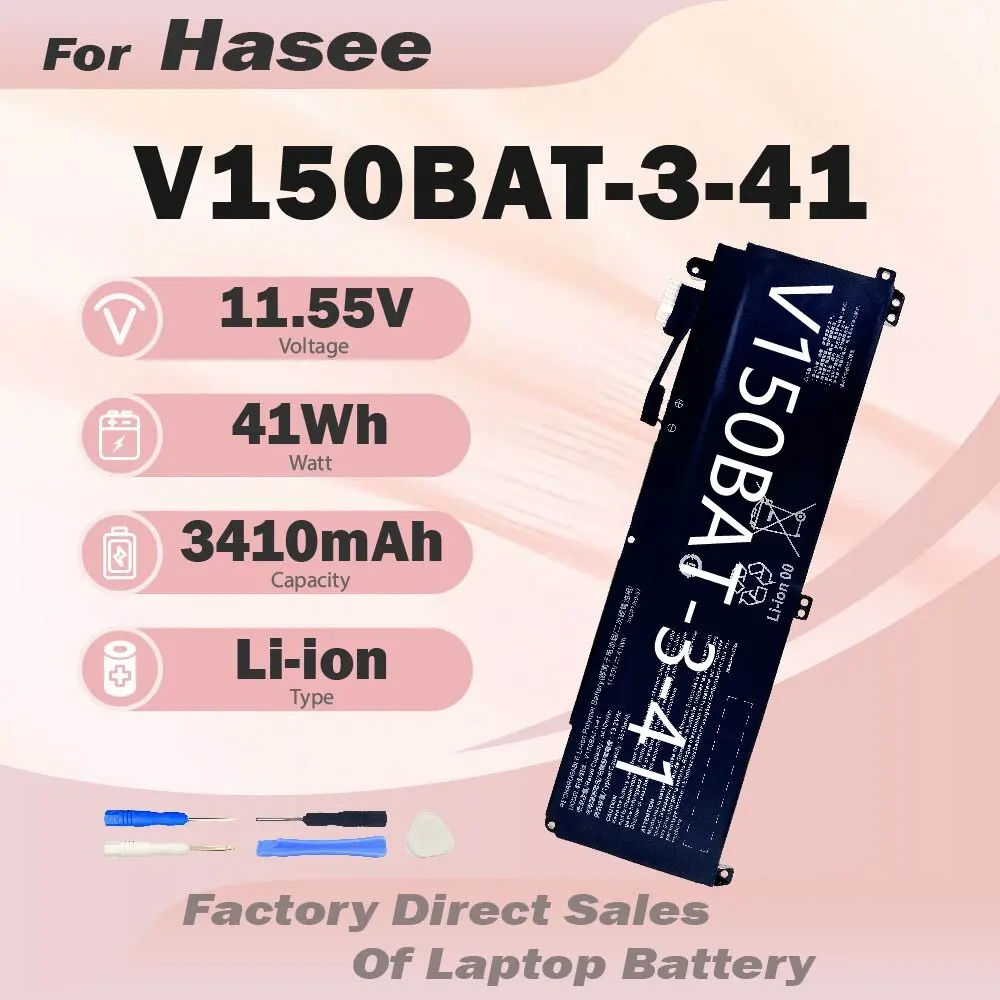 V150BAT-3-41 Laptop Battery Replacement for Hasee Z7 Z7T Z7-DA7NS Z7-DA7NP Z7-DA7NT Z8-DA7NT Z8-DA7NP G8-DA7NP G8-DA5 CV15S02 Se