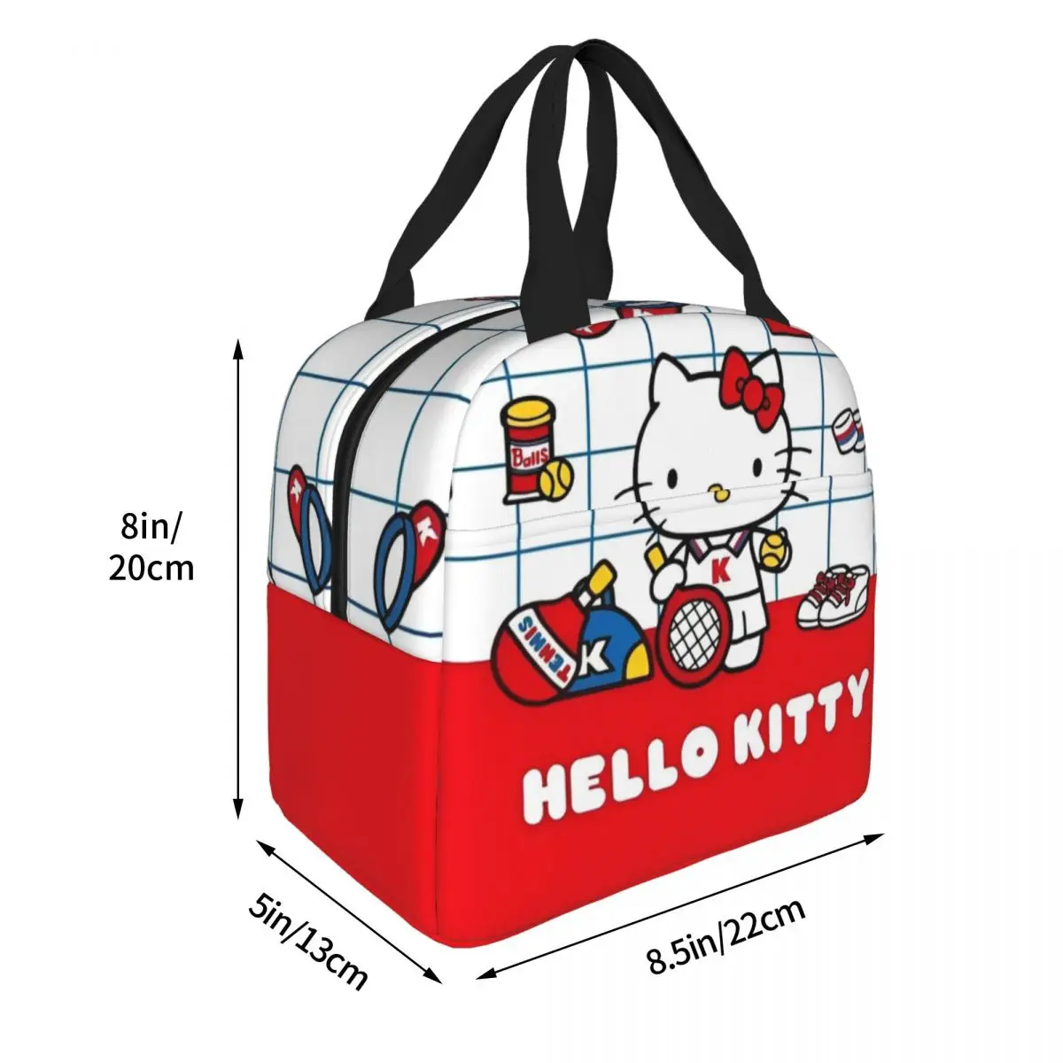 Hello Kitty Tennis Day borsa termica per il pranzo borsa termica riutilizzabile portatile Tote Lunch Box uomo donna Beach Travel