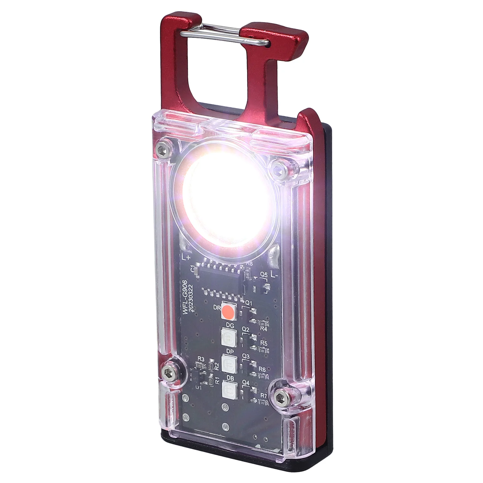 مجموعة واحدة من مصابيح الجيب الصغيرة القابلة لإعادة الشحن، مشبك مغناطيسي صغير الحجم ومحمول متعدد الأغراض للتخييم والمشي لمسافات طويلة