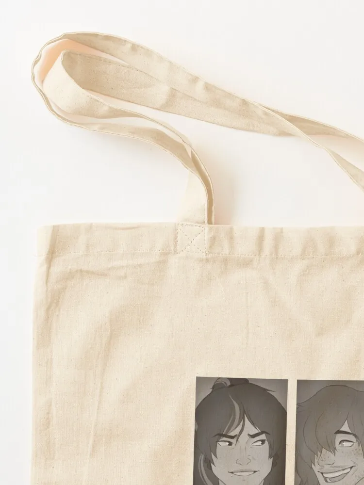 Black and White poly portraits Tote Bag eco bag folding tote bag men's shopper bags for women canvas shopping