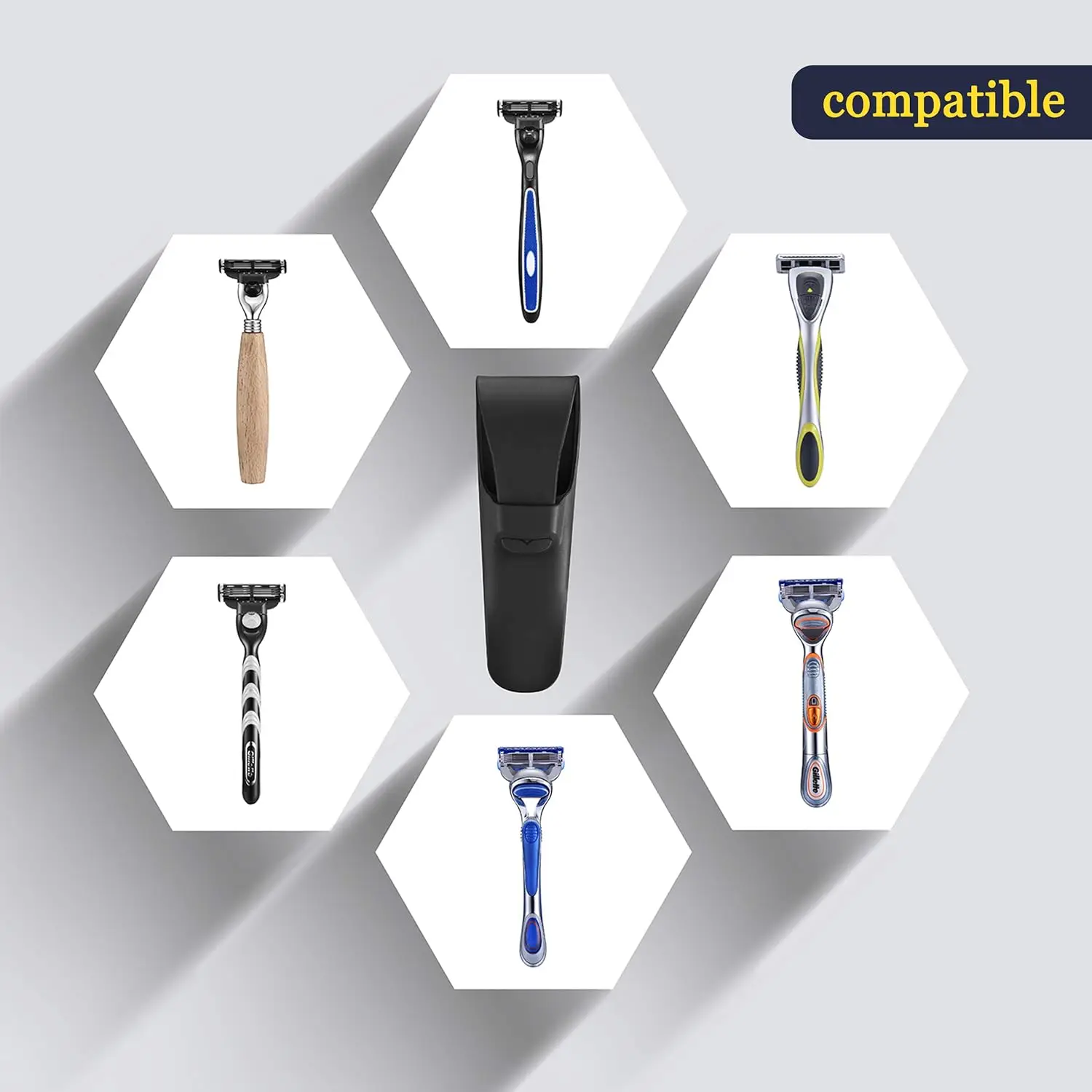 1 Pc ซิลิโคนกันน้ํามีดโกนสําหรับ Gillette Parker Merkur นุ่มเครื่องโกนหนวดด้วยตนเองกรณีพกพากระเป๋า Home Travel Use