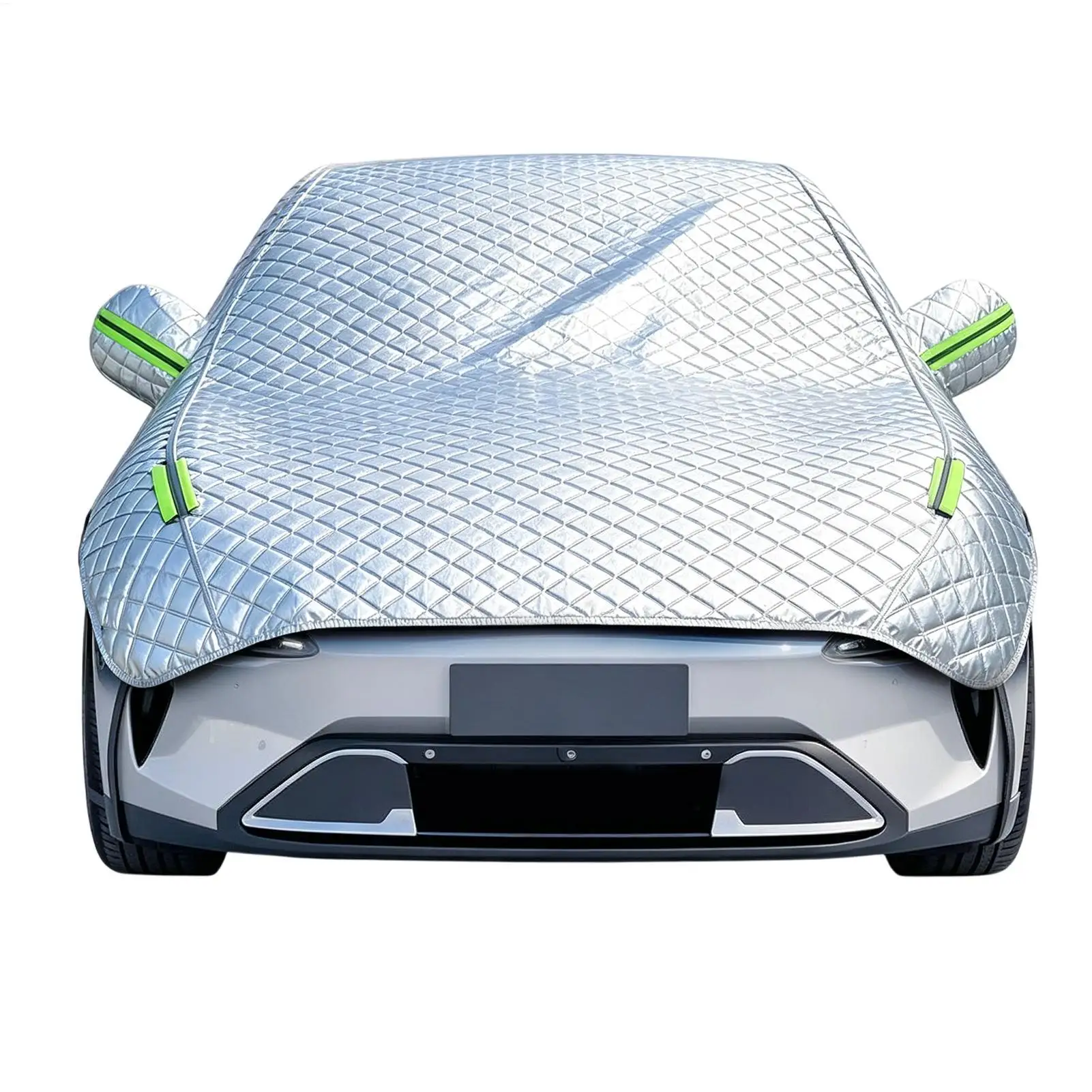 ハーフカーカバー-屋外用スノープロテクター-ハーフカーカバー-トップ-サンuvレイン対策-セダン車両用-自動車屋外ルーフフロスト対策-ピックアップ