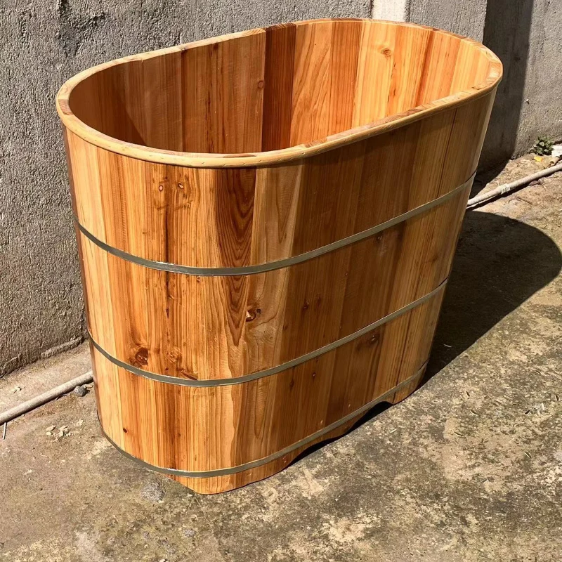 

Heightened Bath Bucket Occupy An Area Adult And Child Bath Bucket, Solid Wood Bath Bucket Home Full Body Fumigation Bucket