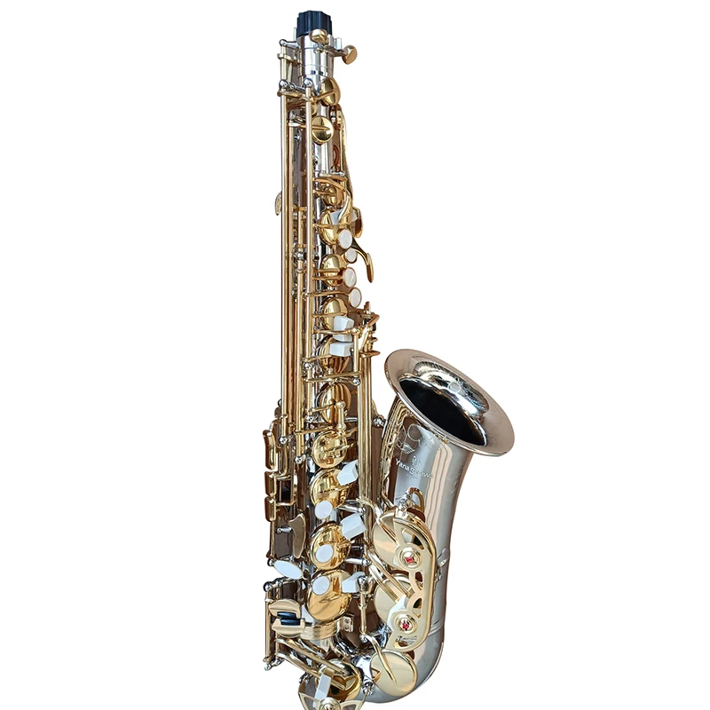 Brand new Japan A-W037 Alto Saxophone Nickel Body Gold Key Professional Sax Mouthpiece With Case and Mouthpiece