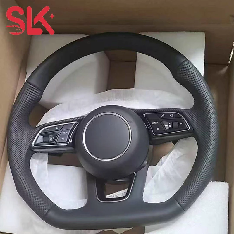 For Audi A3/A4/Q5/Q7 (All New & Old Models) Modified Steering Wheel (Plug-and-Play, No Decoding Required)