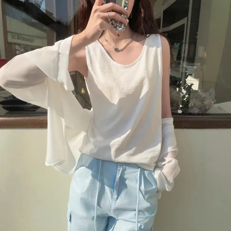 

Versatile Loose And Lazy Style Base Can Be Worn Externally With A Small Camisole Vest Women's Inner Sleeveless Top