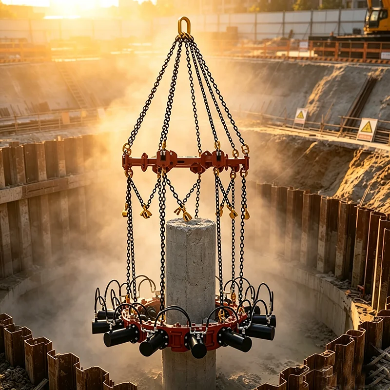 Excavator Accessory Hydraulic Concrete Pile Breaker Heavy‑Duty Pile Cutting Equipment for Piling Site