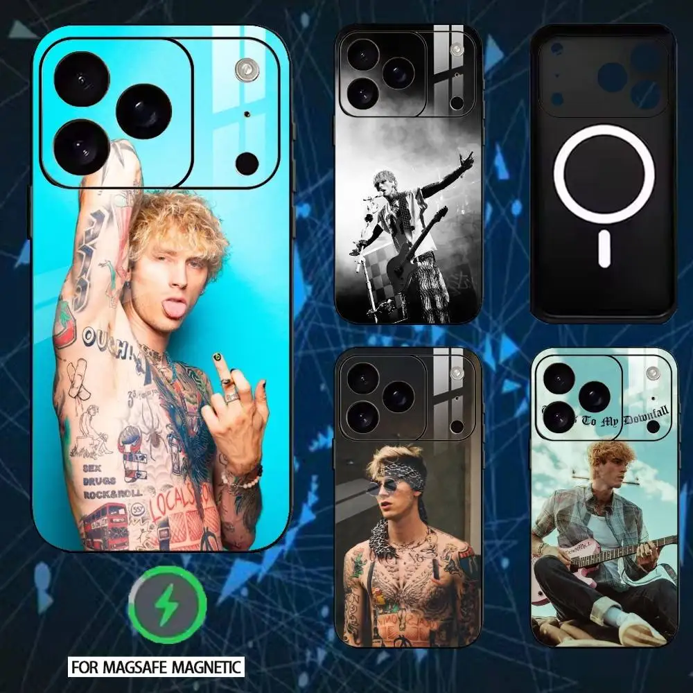 

M-MGK Machine Gun Kelly Phone Case For iPhone 17/16/15/14/13/12/Plus/Pro/Max for Magnetic Wireless Charging
