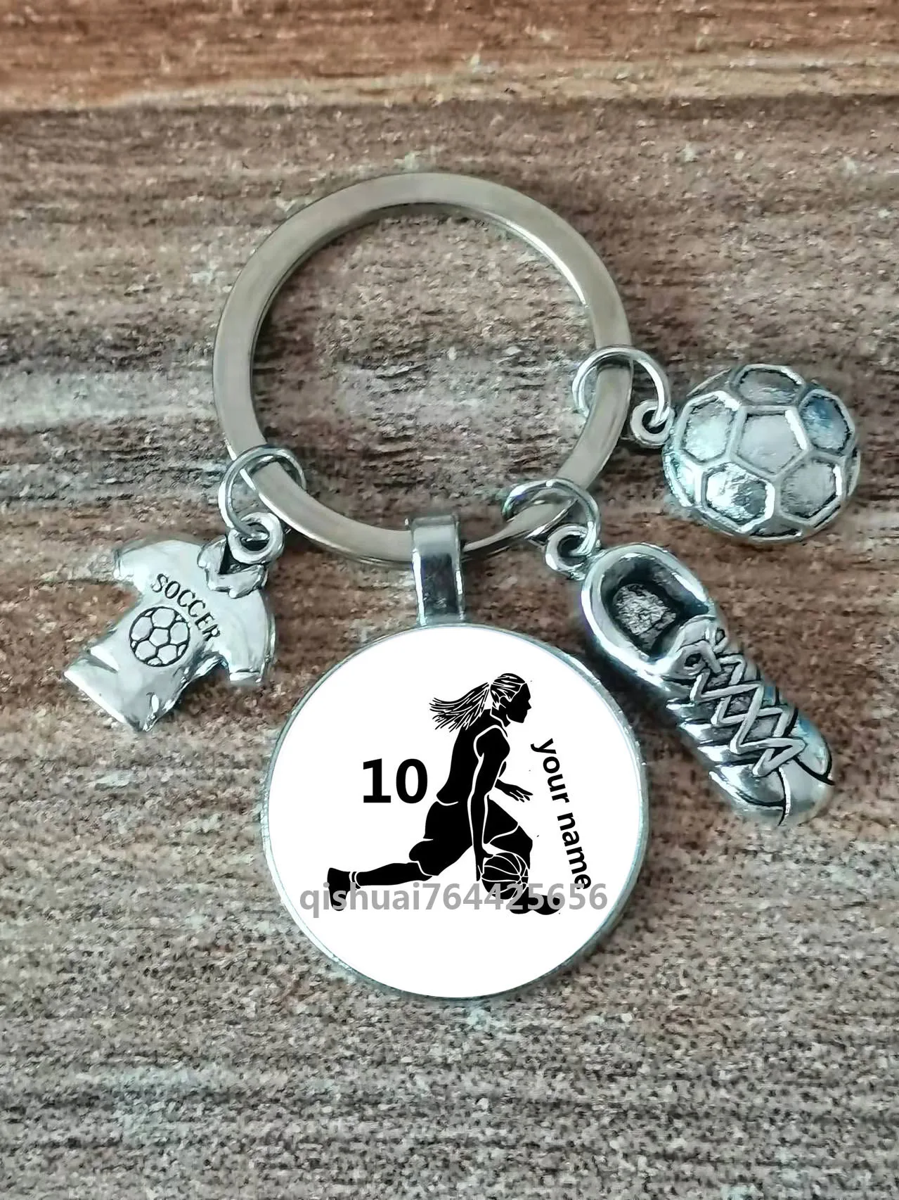 Football Diy Custom Name Keychain Play Football Boy Keychain, Diy Private Custom Keychain For Football Lovers