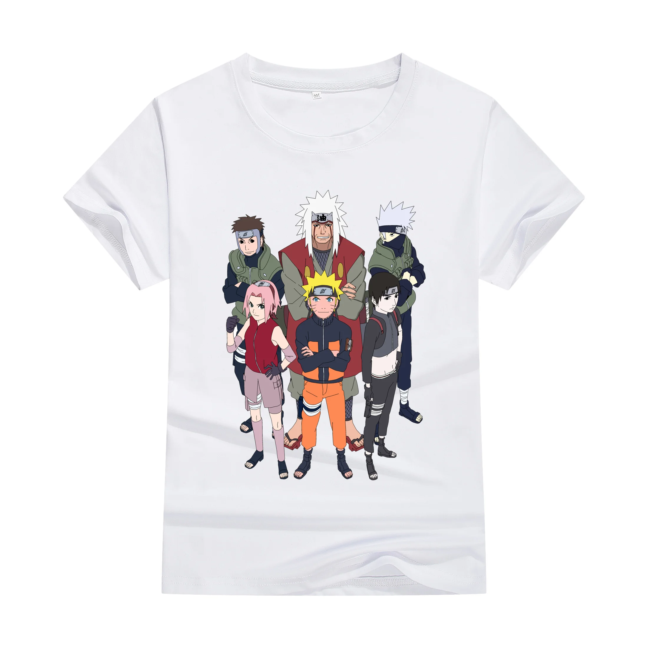 New Kids Boys Naruto Breeze Shirt - Sakura, Kakashi e Sasuke T-shirt per bambini T-Shirt Casual per adolescenti stampata in cotone