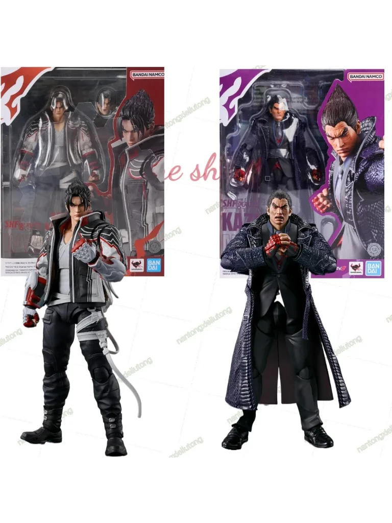 

Original box Bandai SHF TEKKEN 8 KAZUYA MISHIMA AND JIN KAZAMA Figure Finished Model kit Anime full Action Toy Gifts for kids