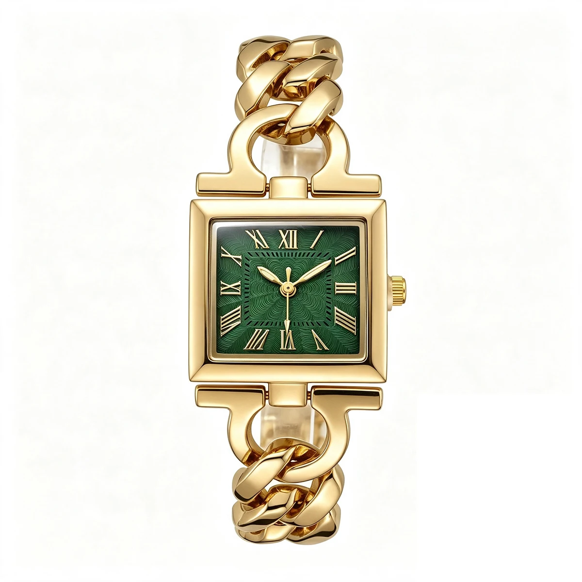 Quartz Movement Square Women's Watch with Metal Bracelet, Light Luxury Niche Retro Design, Multiple Colors Available, Simple and Versatile, Student Women's Wristwatch