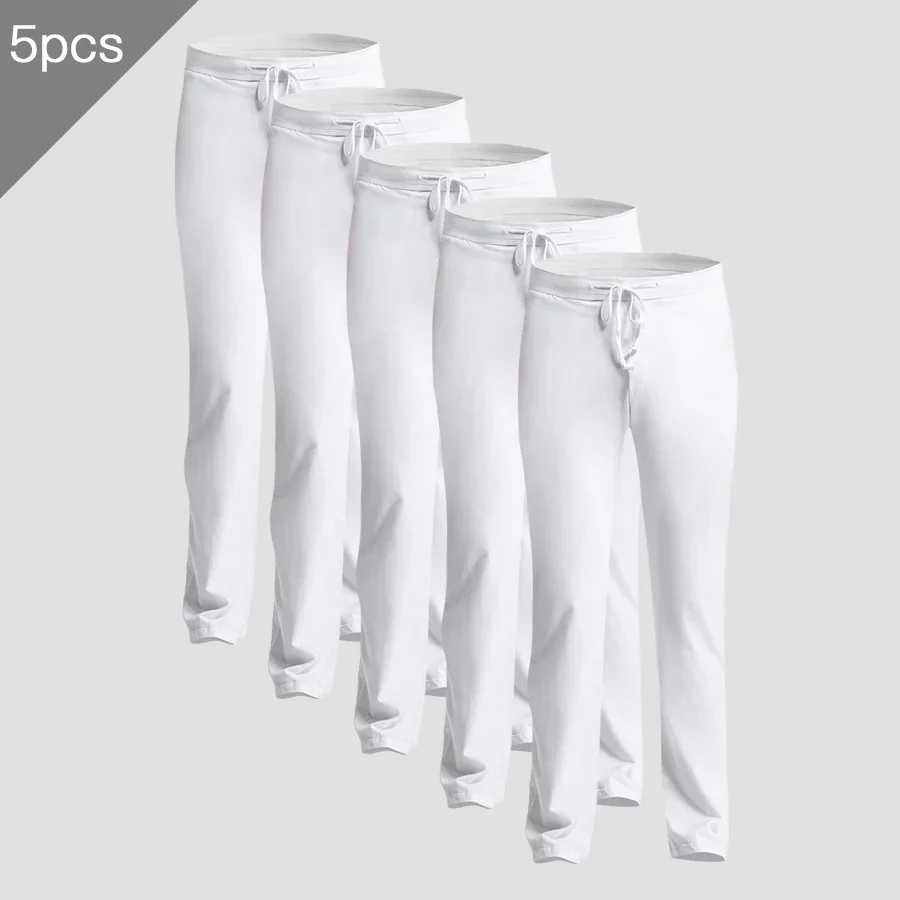 5 uds. Pantalones de casa informales de algodón fino de verano para hombre, pantalones de pijama deportivos para hombre, pantalones de casa ajustados