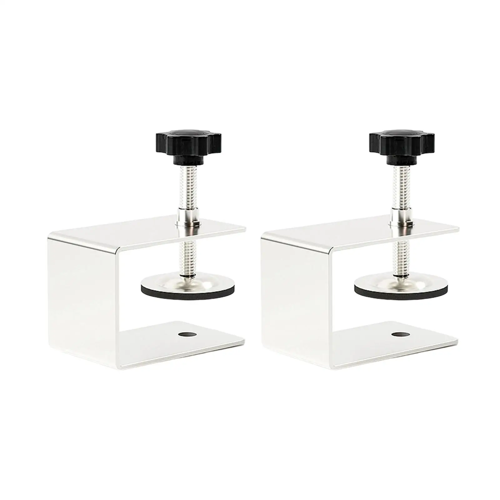 2x Metal Drawer Front Clamps Holder with Easy Adjustment Aids Adapter Kit Tool Jig Fixing Clip for Hardware Woodworking Mounting