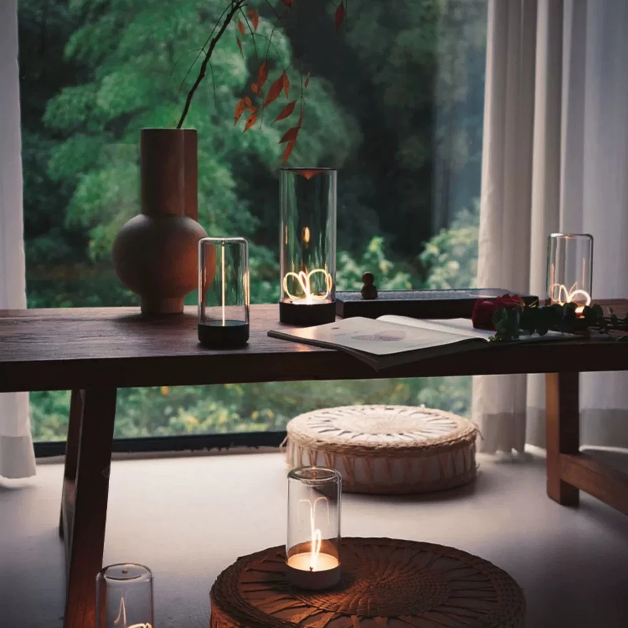 Creative And Personalized Magnetic Suction Lamp Mini Desktop Atmosphere Lamp Rechargeable Night Light Convenient Camping Gift