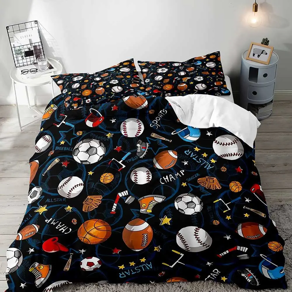 2/3pcs bedding set Digital Print Comfortable Duvet Cover for Home Bedroom Decoration, 1 Duvet Cover and 2pillowcase with Zippers
