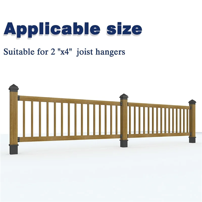 ABGR-сверхмощный кронштейн для забора из углеродистой стали с винтами для виниловой панели для забора, комплект кронштейнов для соединительной рейки, 4 шт., прочный