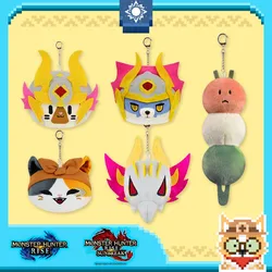 Game Hunter Rise Plush Doll Keychain Palamute Palico Soft Stuffed Keyring For Kid Girls Birthday Christmas Gifts