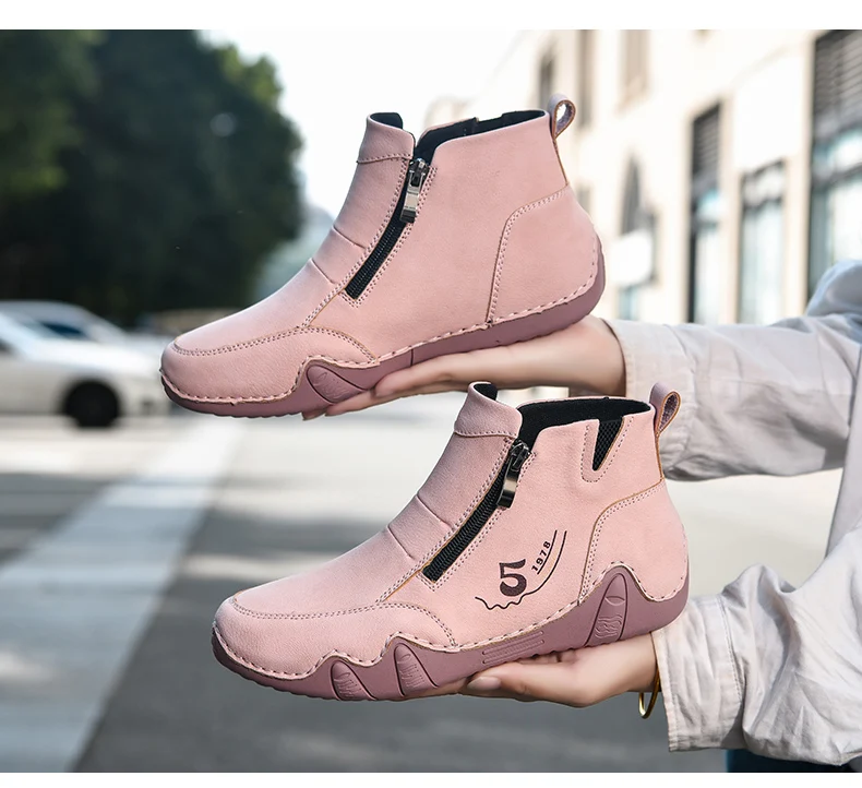 Neue Frühjahr Frauen Stiefeletten Outdoor Casual Wanderschuhe Mode Bequemen frauen Schuhe High Top Herbst frauen Turnschuhe – Detail 13
