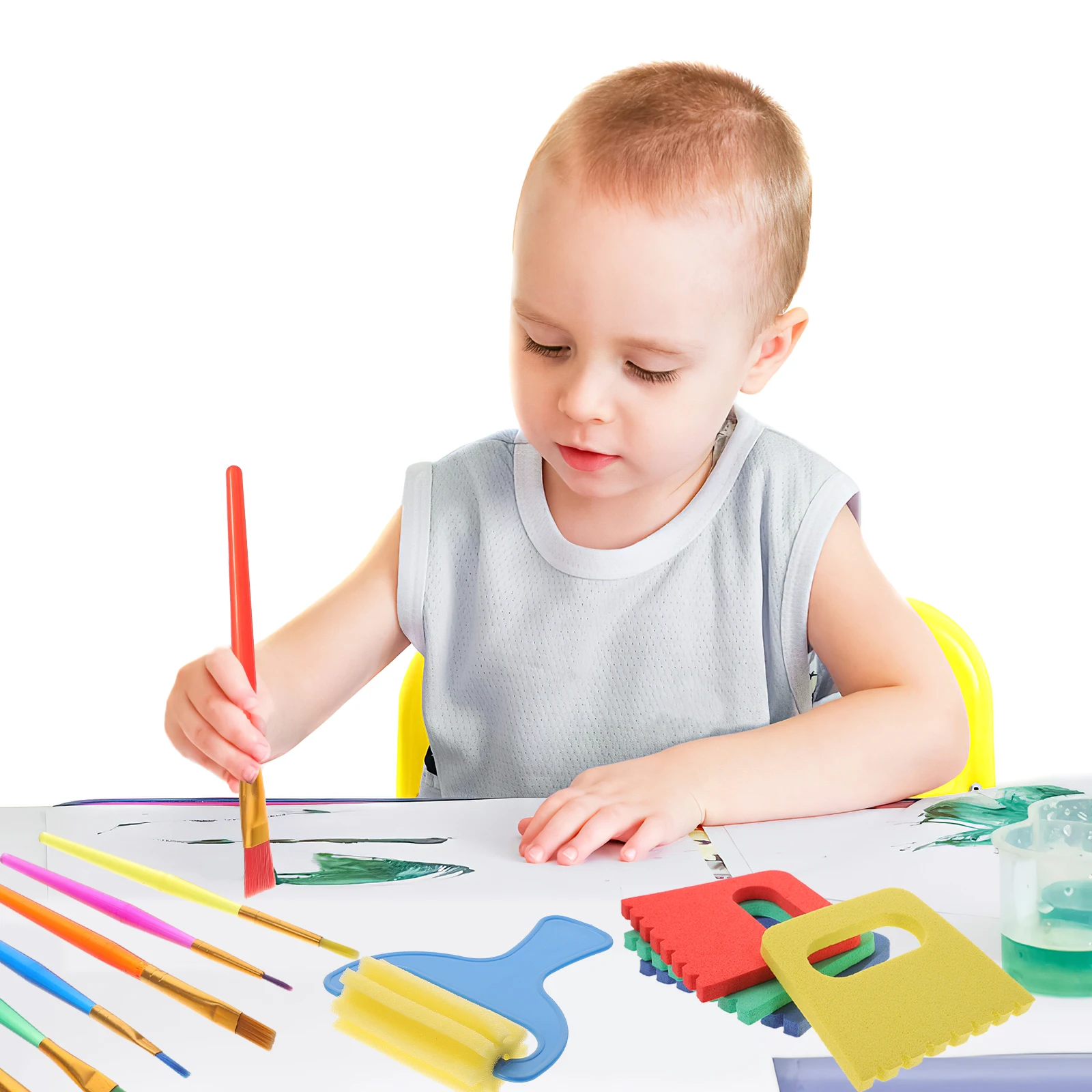 

Painting Brush Set Kids Scraping Tool DIY Graffiti Early Learning Art Class Craft Activities Pigment Draw Scraper Kindergarten