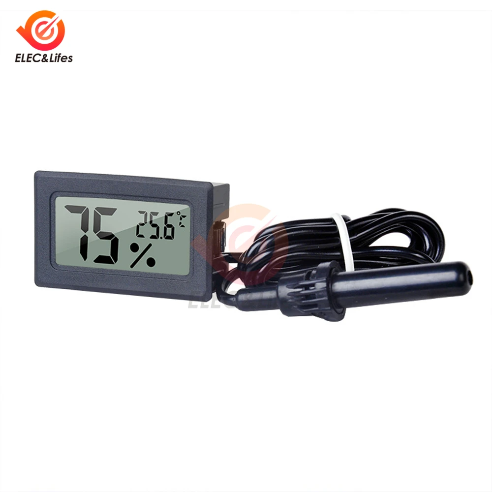 FY-12 Embedded Electronic Thermo-hygrometer Mini Home Digital Temperature Sensor Thermometer Humidity Meter With Battery