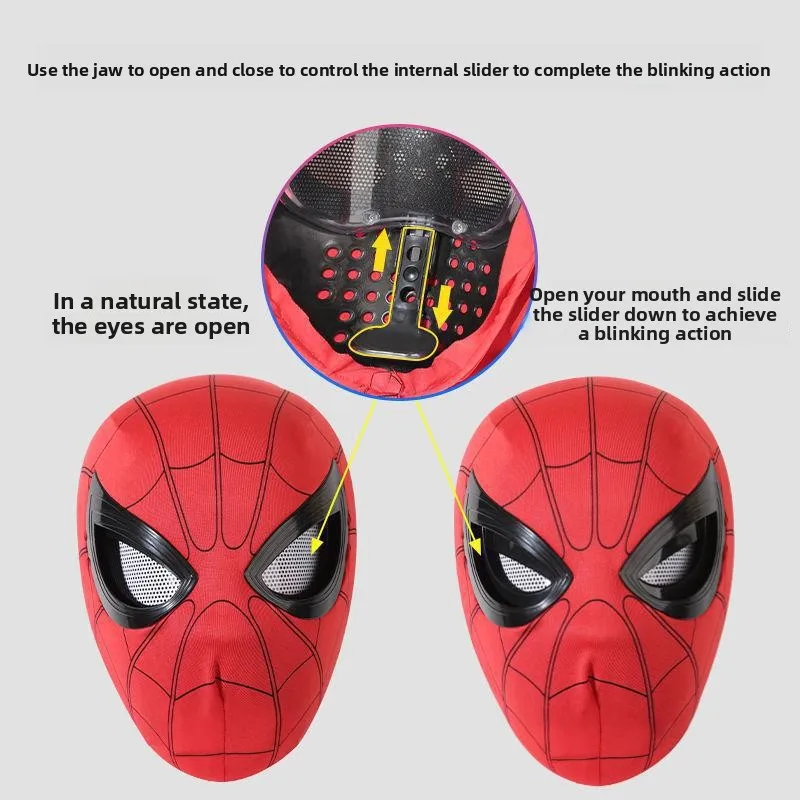Superhero Mask/Spider-Man Helmet, Anime Character Cosplay, Full-Face Mask, All-Season Sun Protection, Party Giftzz view 5