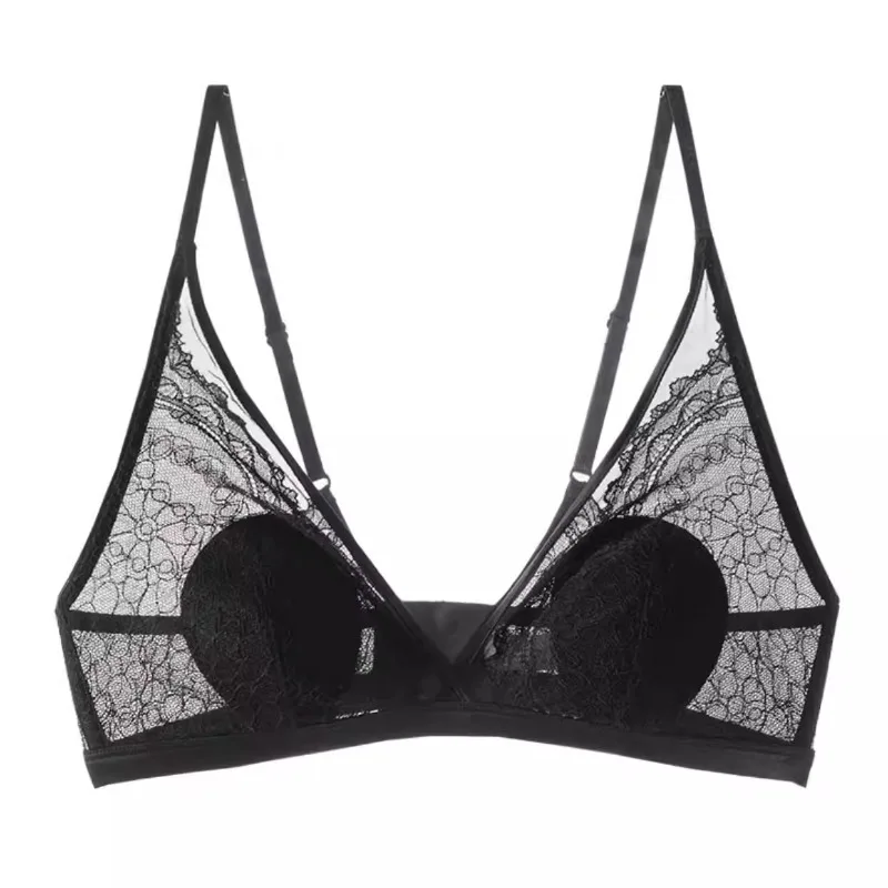 MOYISU الفرنسية الدانتيل الصدرية أرنب الأذن أكواب مكافحة التدليد دعم الأشرطة قابل للتعديل رفع صغيرتي التمثال مثلث رقيقة كوب الراحة الصيف الساخن #1