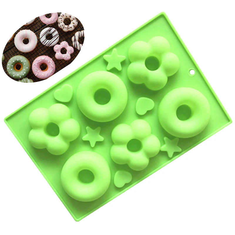 Silicone Donut Maker 3D DIY Baking Pastry Cookie Chocolate Round Mold Muffin Cake Mould Dessert Handmade Kitchen Cooking Tools