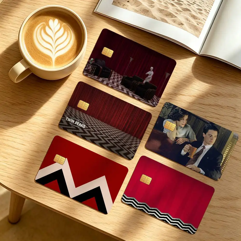 TV Twin Peaks Credit Card Public Transportation Cards Protective Sticker Waterproof Card Face Decoration 4PCS
