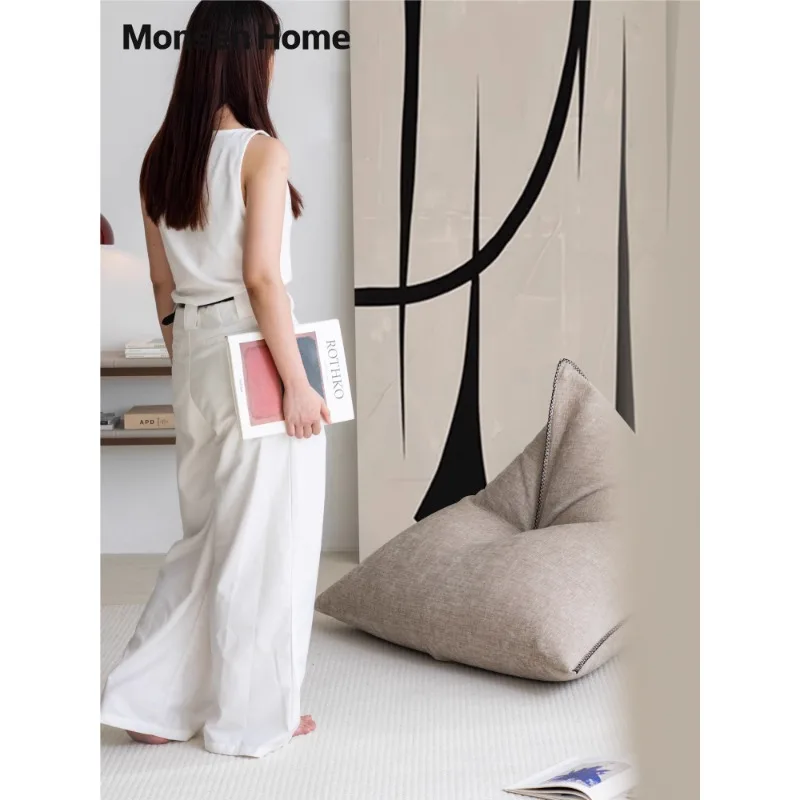 Компактное одноместное кресло-мешок-диван — компактное шезлонг с поддержкой спинки для гостиной и спальни, ленивый диван-кровать, напольный диван