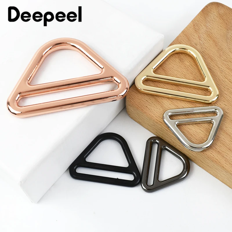 2/5Pcs Deepeel 25/32/38/50mm Metal Triangle Buckle Luggage Webbing Strap Belt Connect Clasp Bag Adjust Ring Hook DIY Hardware