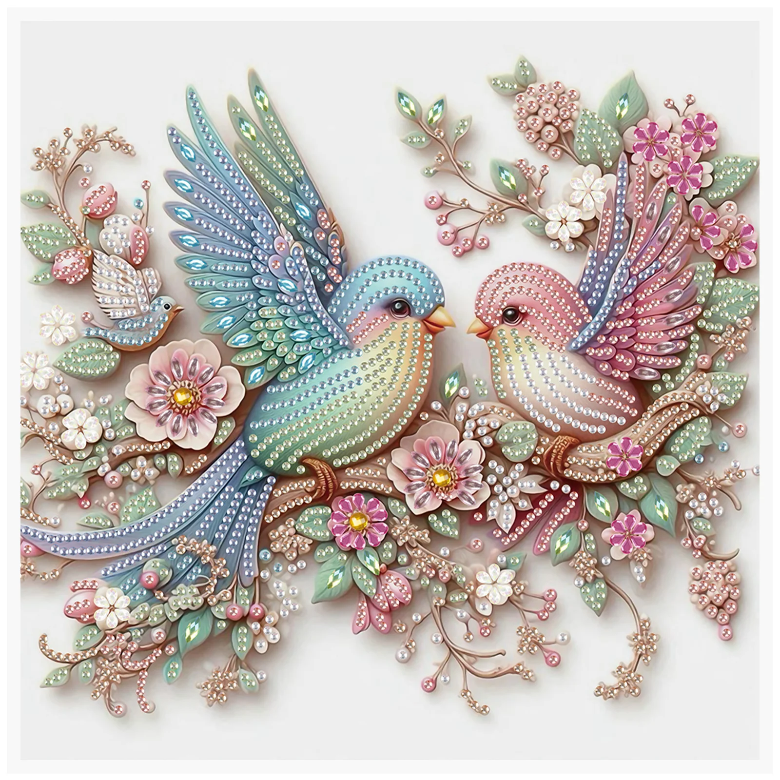 Special Shape Diamond Art Kits for Beginners and Adults,Colorful birds Diamond Art Painting Kits for Home Wall Decoration Gift