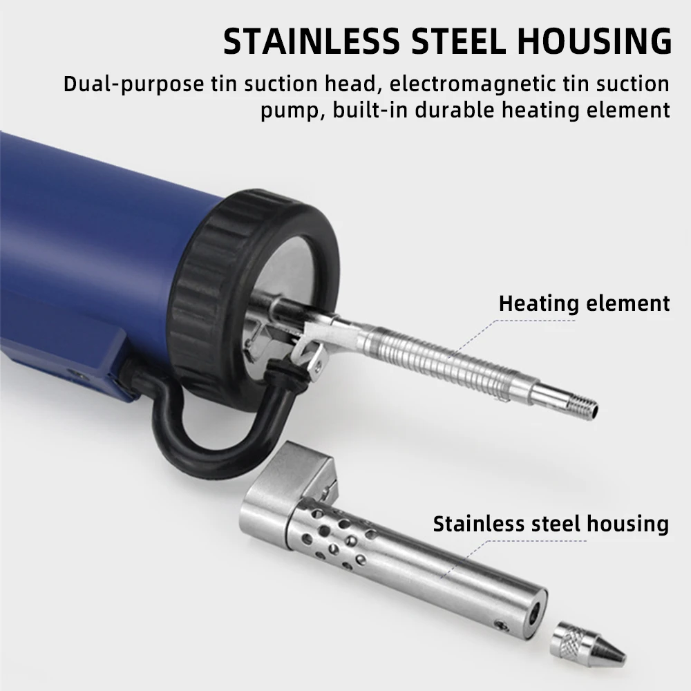 Imagem -04 - Máquina Desoldering Elétrica Portátil Automática Estanho Otário Solda a Vácuo Remover Bomba Bicos Desoldering