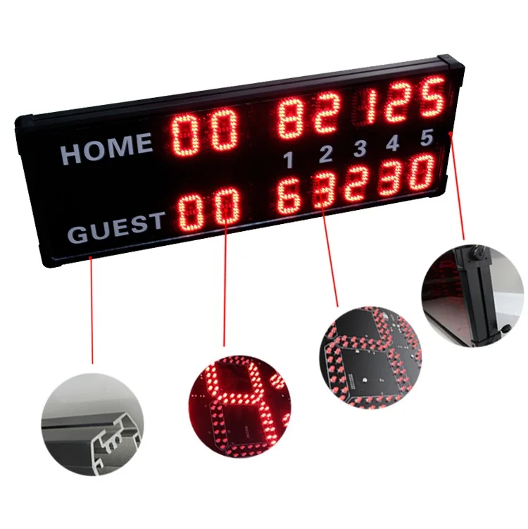 Manufacture 14 Digits 4 Inch Outdoor Waterproof Led Scoreboard For Tennis Badminton Padel Beach Volleyball Scoring Display - view 3