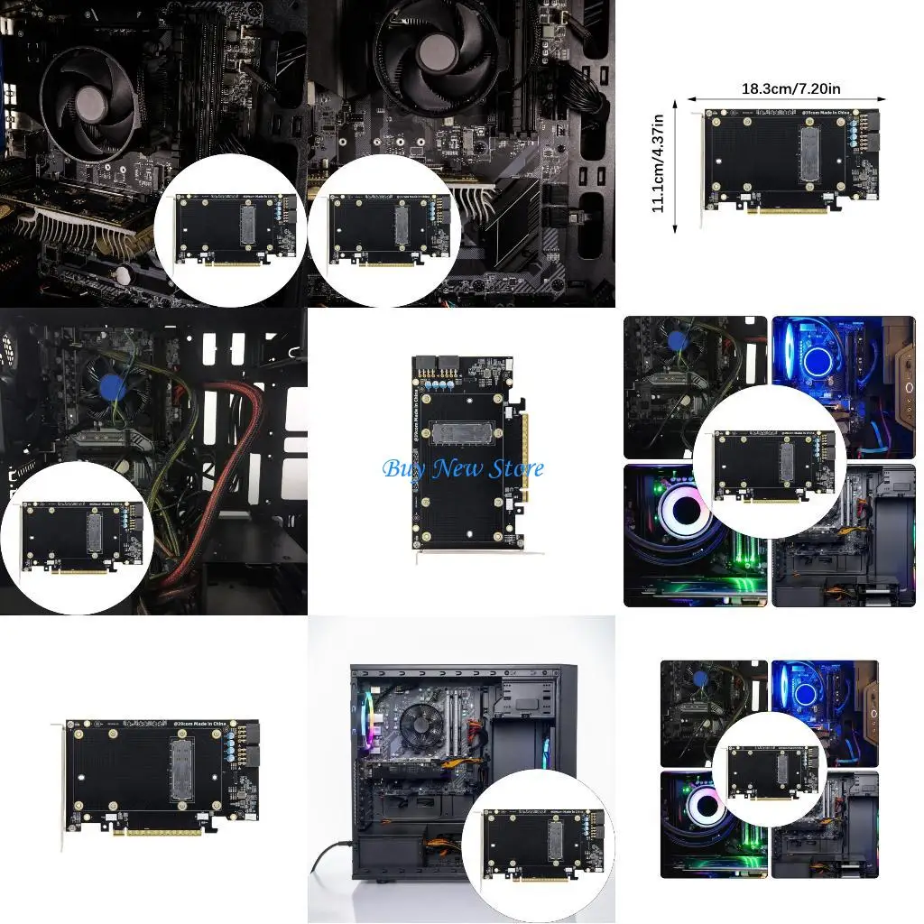 

20CE SXM2 To PCIe X16 Adapter Card For V100 GPU Metal Bracket With Automatic Fan Control