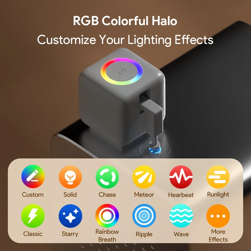 Tuya Smart Bluetooth/Zigbee Finger Robot With RGB Halo Light Type-C Rechargeable Robot Switch Smart Life App Via Alexa Google