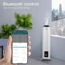 Profumo Colonna metallica 3000m3 Fragranza per ambienti Oli essenziali Diffusore Aroma per la casa APP Bluetooth Capacità 800ML Deodorante per ambienti