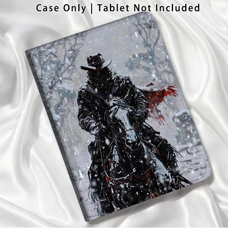 

Чехол для планшетов Xiaomi Poco Redmi Pad 2, 4, 5, 6, 6S, 7, 7S, SE, Pro, Ultra, Max 14, 11, 8.8, 11.2, 12.5 дюймов с дизайном «Снежная лошадь»