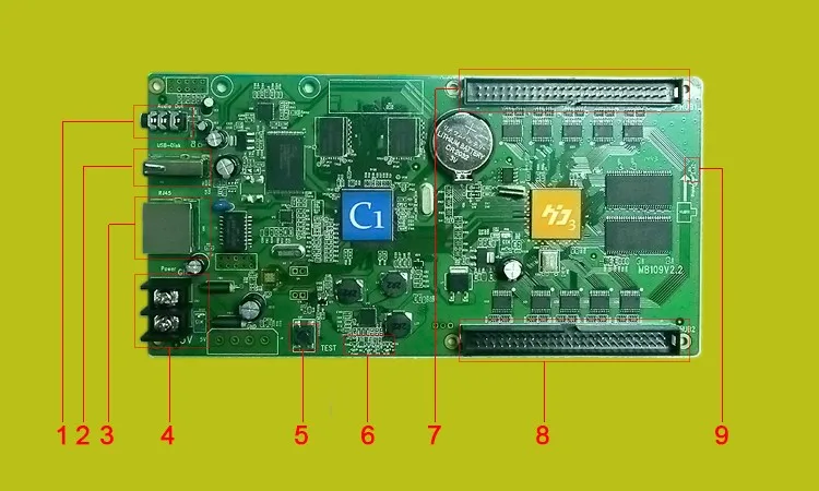 Hd-c10 full color display led card, preço baixo