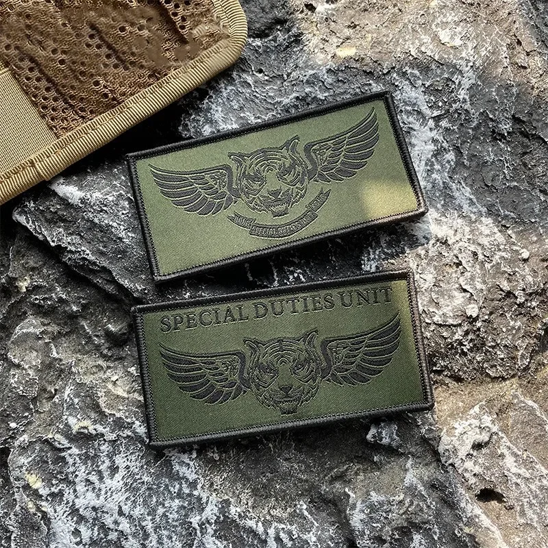 IR SDU FlyingTiger Carved Reflective Badges Hook & Loop Patches Tactical  Backpack Patch Military Stickers for Clothes image 3