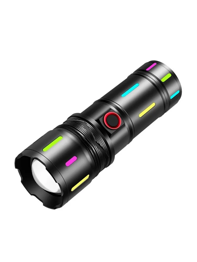 AliExpress NONE Powerful flashlight, ultra-bright charging, long-lasting fishing lamp, portable flashlight for outdoor camping and cycling