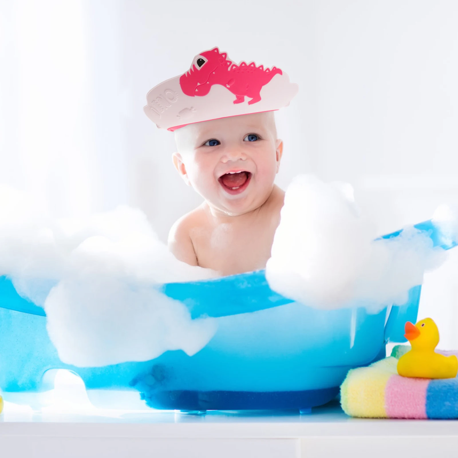 

Toddler Bathing Caps Baby Shower Hat Hair Washing Shield Ears Portable Toddler Bath Hat Baby