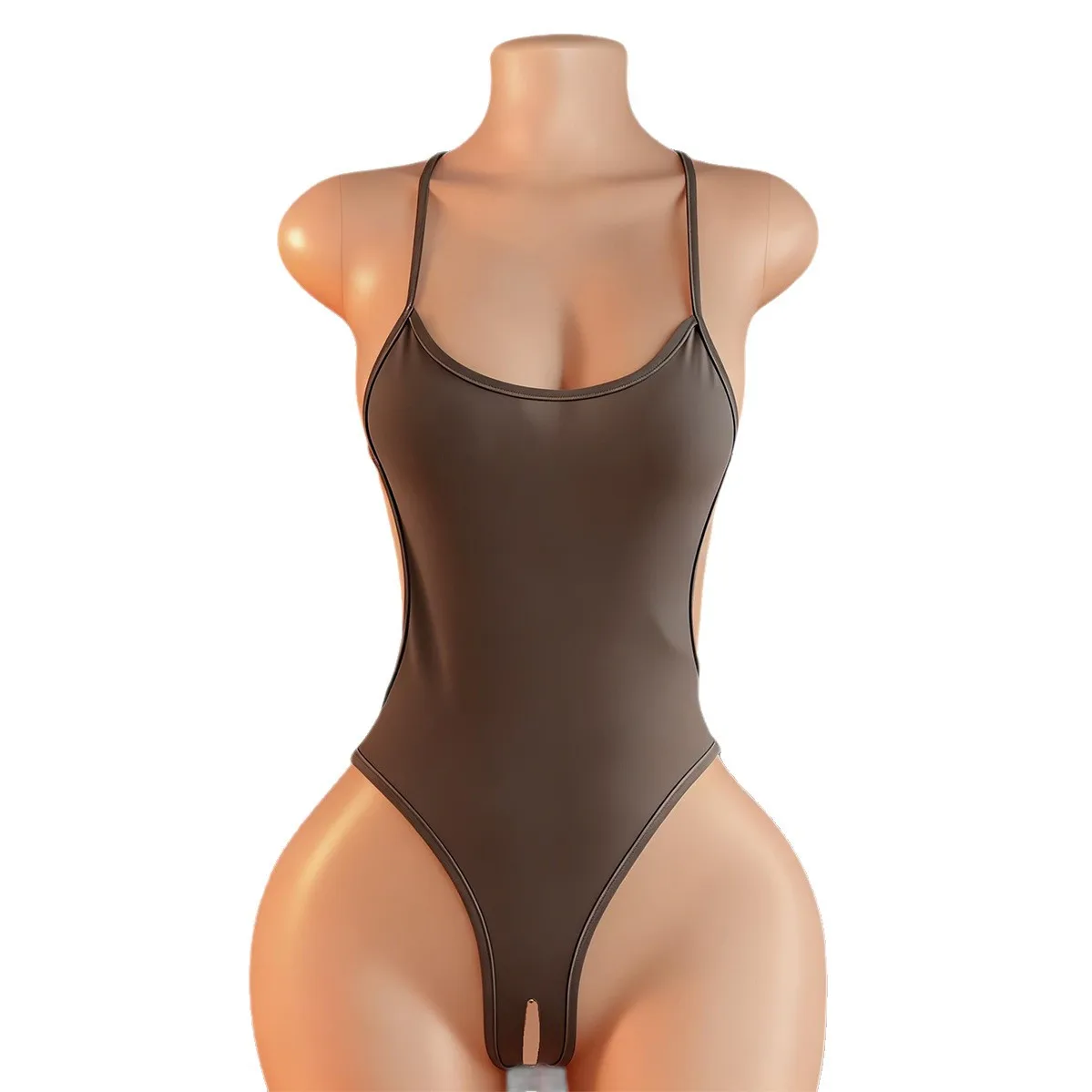 Lencería sexy para mujer, ropa de dormir de encaje, body con espalda descubierta y cuello en V profundo, sujetador transparente, ropa interior erótica, camisón erótico para mujer